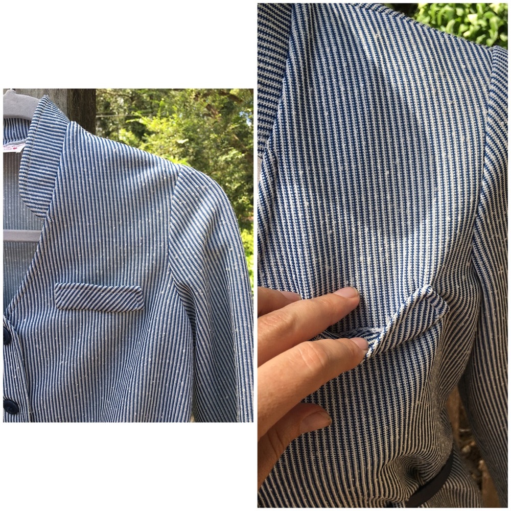60’s vintage hickory striped belted top shacket - Picture 8 of 8
